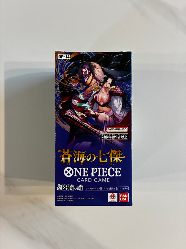 One Piece Card Game The Azure Sea's Seven OP-14 Booster Box Japanese Sealed